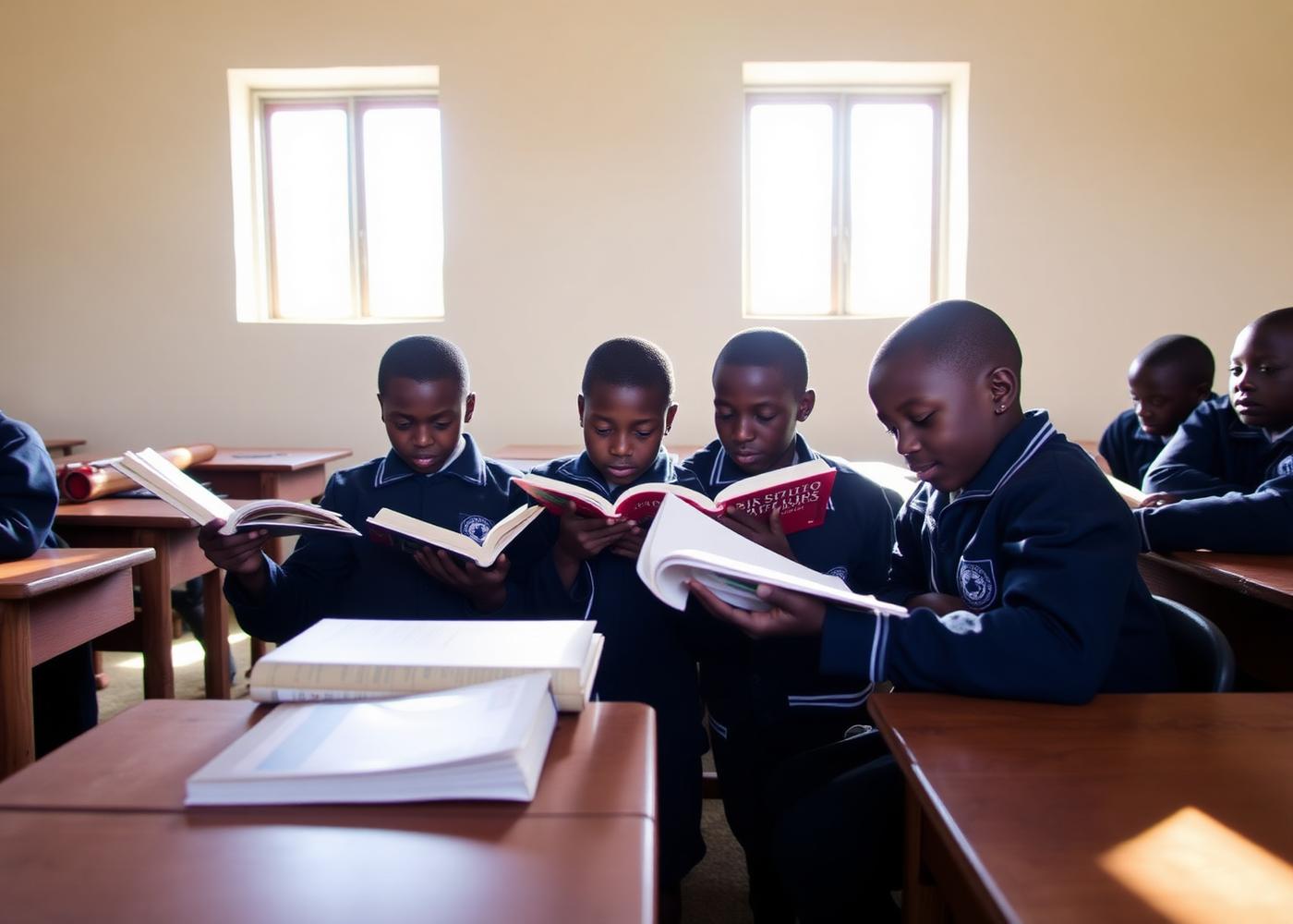 Students reading together in the Convent of CZM classroom